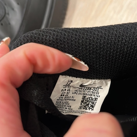 Nike Shoes Mens 12 Air Force 1 Shoes Black AF1 - Picture 7 of 10